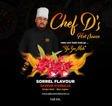 Load image into Gallery viewer, Chef D&#39;s Sorrel Flavour Hot Sauce
